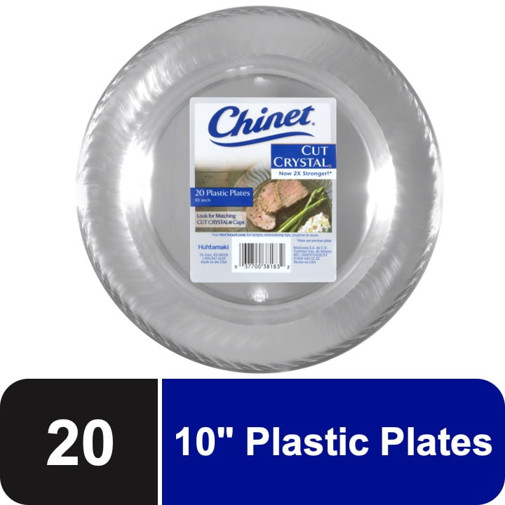 Chinet Cut Crystal Clear Plastic Plates 10 20 Count Walmart Com Walmart Com