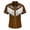 Brown, variant on Boys T Shirts Boys 3D Cowboy Print Short Sleeve Button Down Shirt Girls' Tops Army Green 12-13 Years