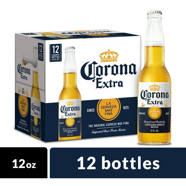 Corona Extra Mexican Lager Beer, 12 pk 12 fl oz Bottles, 4.6 ABV