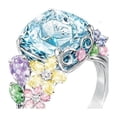 thumbnail image 4 of Colored Gemstone Square Princess Ring, 4 of 4