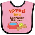 thumbnail image 3 of Inktastic Labrador Retriever Loved by a Boys or Girls Baby Bib, 3 of 4
