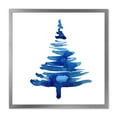 thumbnail image 3 of Designart Blue Winter Christmas Tree Ii Traditional Framed Wall Art, 3 of 4