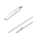 thumbnail image 1 of Vnox-Collar de barra personalizado para hombre, colgante de barra Vertical delgada gruesa de acero inoxidable mate, cadena cubana con inicial de LETRA DE A-Z, 1 of 4