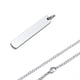 thumbnail image 1 of Vnox-Collar de barra personalizado para hombre, colgante de barra Vertical delgada gruesa de acero inoxidable mate, cadena cubana con inicial de LETRA DE A-Z, 1 of 4