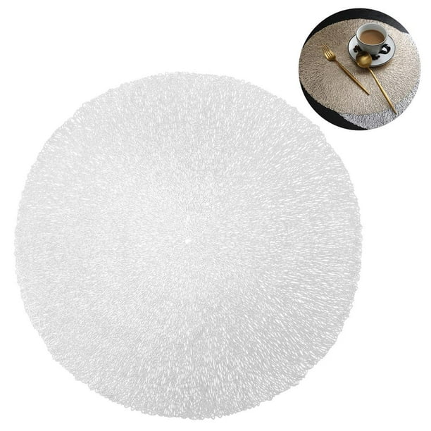 Bearachild Posavasos antideslizante de PVC hueco creativo de gama alta, posavasos para restaurante, decoración de Hotel, alfombrilla, agarradera Mostrada Plata Bearachild HA027087-01