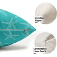 thumbnail image 3 of Teal Starfish Lumbar Pillow Covers 12X20 Inch Coastal Beach Nautical Couch Pillow Cases Summer Aqua Turquoise Ocean Throw Pillows Set of 2 Home Decor for Living Room Bedroom Cushion Outdoor, 3 of 6