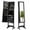 Black, variant on Costway Jewelry Mirrored Cabinet Armoire Organizer Storage Box w/ Stand Christmas Gift