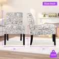 thumbnail image 7 of YRLLENSDAN Accent Chair Dining Chairs Armless Chair for Living Room Armless Chair Modern Accent Chair Elegant Design Modern Fabric Living Room Chairs Set of 2 with Solid Wood Legs Home Furniture,White, 7 of 7