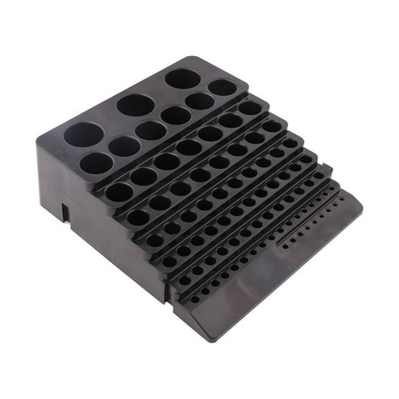 lanema Black Drill Bit Storage Box Keep Your Countertop Clear for Storing Drills/Milling Cutters/Tool Holders Washable