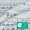 thumbnail image 4 of Floral Stripe Printed Reversible Quilted Coverlet Set with Shams, 2-Piece, Twin / Twin XL Size, 4 of 6