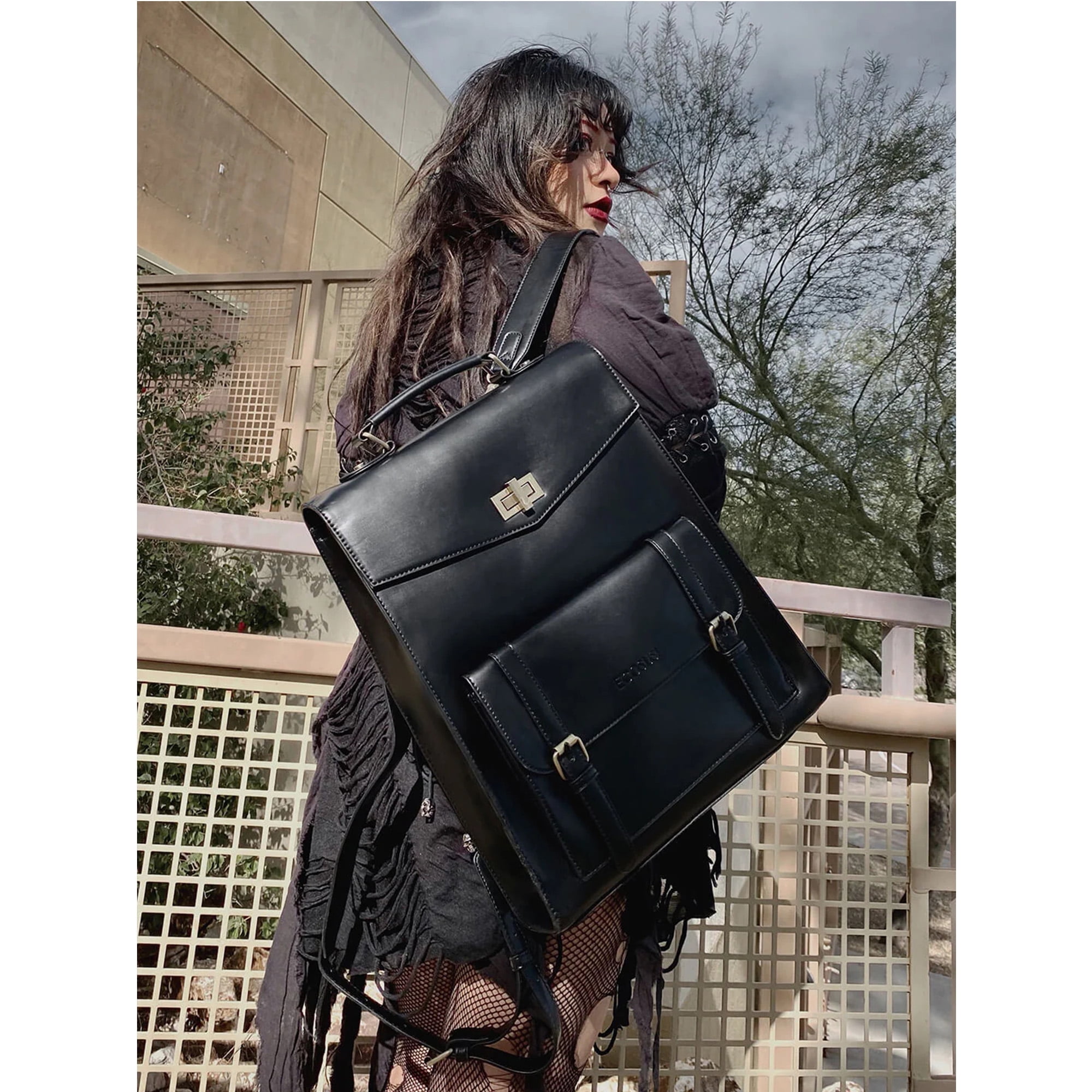 ECOSUSI Vintage Leather Laptop Backpack for Women, Philippines Ubuy