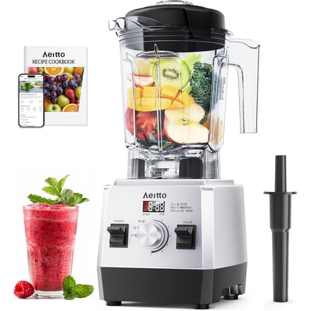 Blenders for Kitchen 1800W Max Power Smoothie Blender with 68Oz. Jar, 3 Preset Programs & 7 Speeds, Professional Countertop Smoothies, Ice Crush, Frozen Drinks, Silver