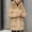 Khaki, variant on EGNMCR Womens Long Puffer Coat, Long Sleeve Padded Winter Down Coats, Hooded Parka Jacket Women's Fall And Winter Long Sleeved Warm Cotton Jacket Bread Women Coat