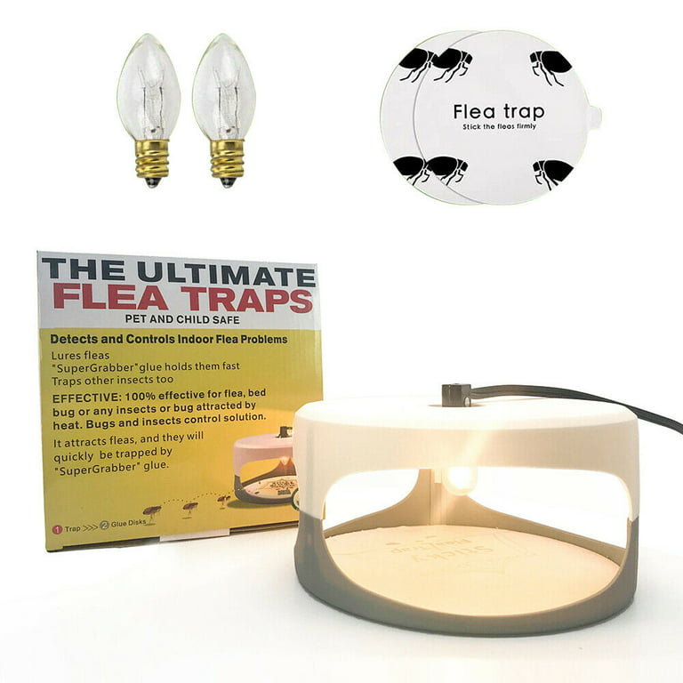  Protecker Flea Traps for Inside Your Home,2023 New Flea Light  Trap Indoor,Flea with Refills and Sticky Pads,Flea Killer House,Sticky Flea  Trap,Safe Kids,Friendly to Pets(2 Pack) : Patio, Lawn & Garden