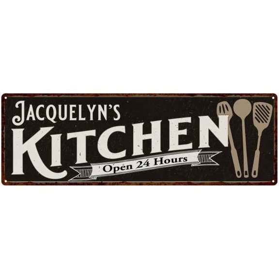 Jacquelyn's Kitchen Sign Chic Wall Decor Gift Mom 6x18 106180014385