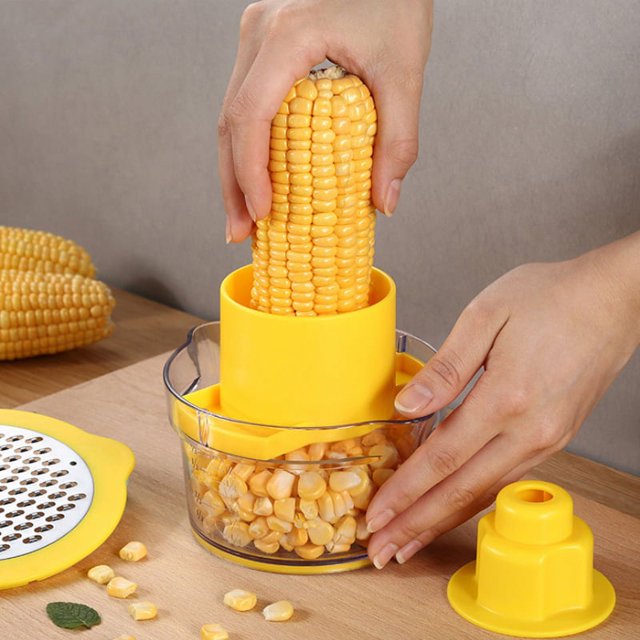 Corn Peeler,Cob Corn Stripper , Corn Stripping Tool Corn Cutter & Remover with B