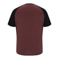 thumbnail image 5 of UVEASISHA Mens T-Shirts Classic Color Block Short Sleeve Tees Crew Neck Casual Active Workout Shirts Breathable Casual Summer Tee Shirt Wine L, 5 of 6