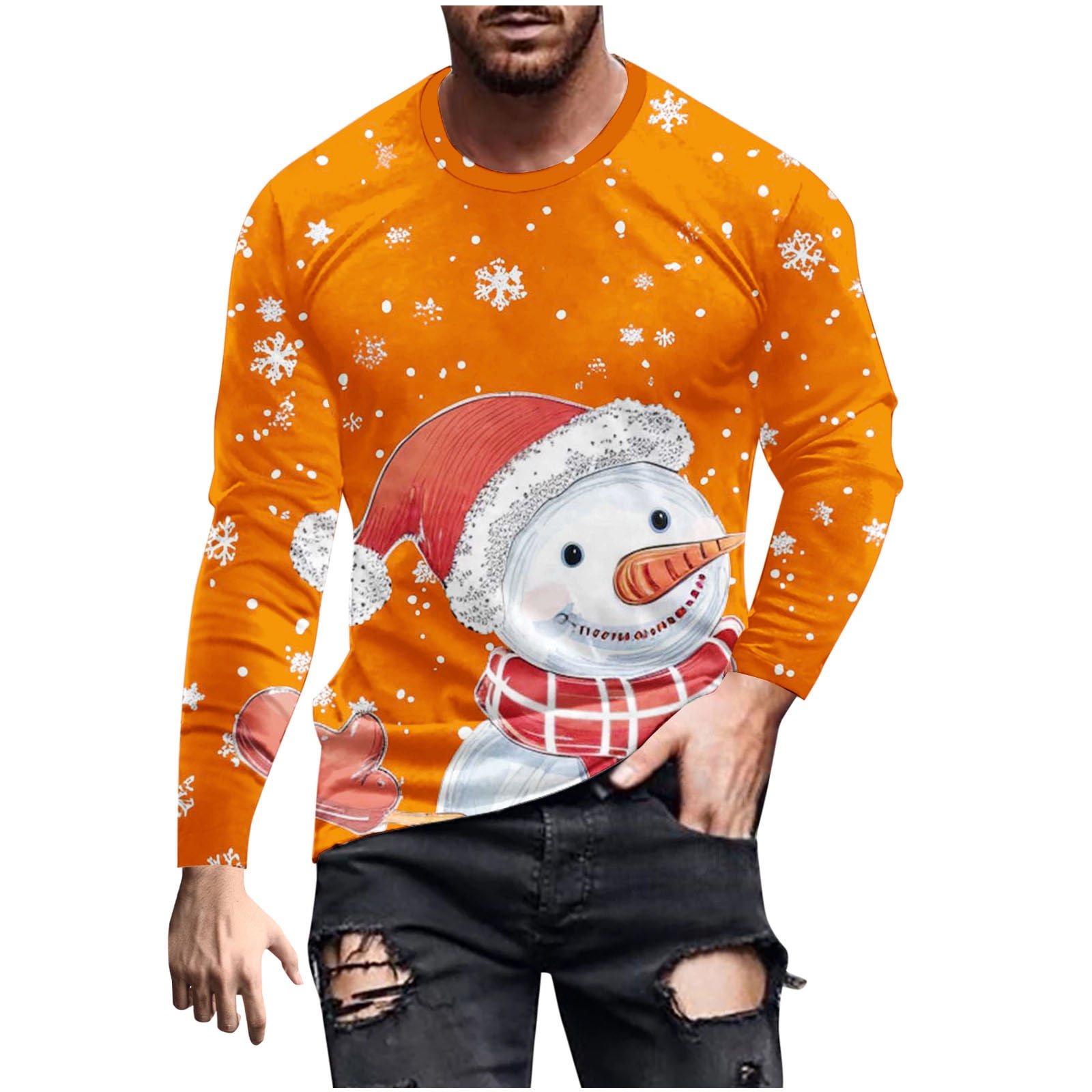 Chemises De Noël Amusantes Pour Hommes, T-shirts De Noël à Manches