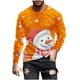 thumbnail image 2 of Blusas y camisas de manga larga y cuello redondo para hombre, informales, a la moda, con estampado navideño, cuello redondo, blusas de licra de manga larga para hombre., 2 of 5