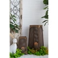 thumbnail image 2 of A&B Home Weathered Lanterns with Arched Legs and Mesh Design-  Set of 2 -  L:14x14x29.5" S:9.5x9.5x17.5", 2 of 5