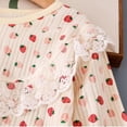 thumbnail image 5 of WIBACKER Cotton Nightgowns for Girls Long Sleeve Pajamas Dresses Lace Ruffle Collar Sleepwear Princess Dress Strawberry Night Dress for Kids 4-15Y, 5 of 7