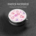 thumbnail image 6 of ZICANCN Round Pill Box Organizer with 3 Compartment, Pink Candy Love Heart Portable Travel Pill Cases for Pocket or Purse, 6 of 6