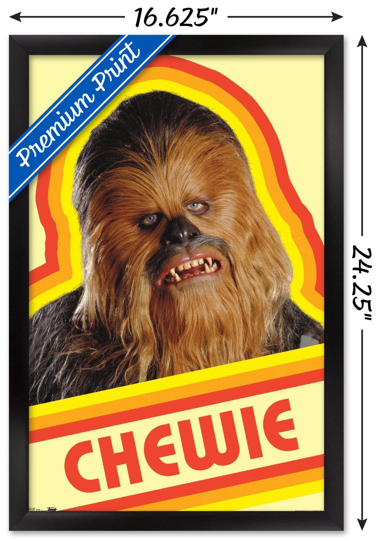 Star Wars: Saga - Chewie Wall Poster, 14.725" x 22.375" Framed
