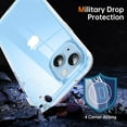 thumbnail image 3 of Shockproof Clear Case for iPhone 14, [Not Yellowing] [10FT Military Drop Protection] Hard Clear Back Four Corner Airbags Drop Protection Phone Cover, 6.1 inch, Transparent, 3 of 14