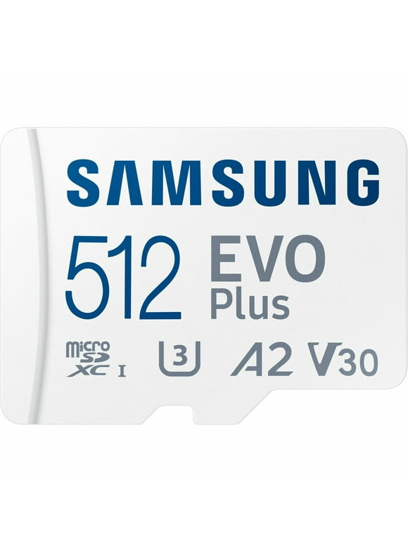 Samsung EVO Plus 512 GB Class 10/UHS-I (U3) V30 microSDXC - 1 Pack, 1 (Quantity)