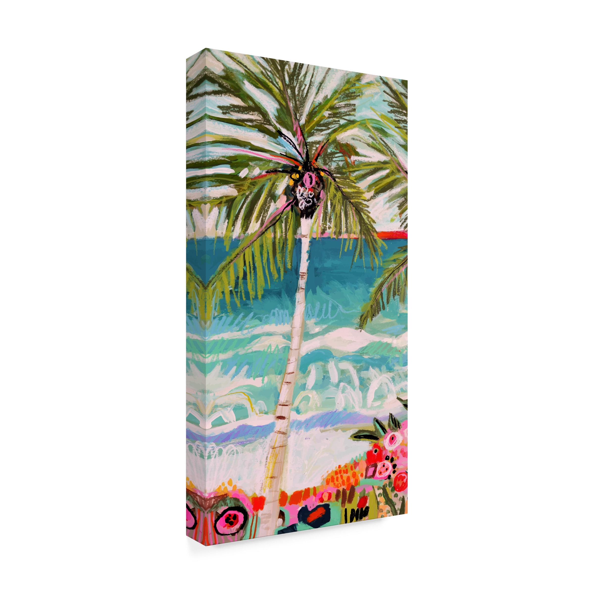 Trademark Fine Art Karen Fields Palm Tree Wimsy I Canvas Wall Art - 16x32