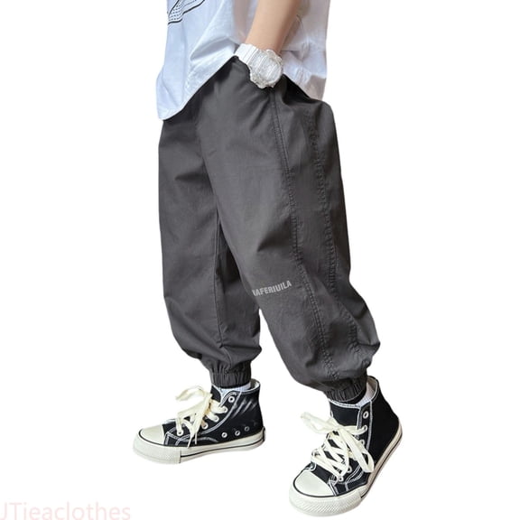 JTieaclothes Boys Summer Pants For Kids Lightweight Breathable Casual Trousers With Elastic Waist Comfortable Outdoor Play Clothes For Toddler To Teen,Boys Pants Sizes 4-5 Years
