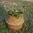 thumbnail image 2 of Cesto de Flor de Paja Florero Plantas Flores Estanques Jardines de Agua Macetas Los 38x34cm, 2 of 7