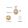 thumbnail image 6 of Jewelrypalace Vintage Kate Princess Diana 1.8ct Oval Genuine Citrine Halo Pendant 925 Sterling Silver Rose Gold Plated, 6 of 6