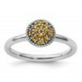 thumbnail image 2 of Auriga 925 Sterling Silver Citrine Rhodium Ring for Women Size- 7, 2 of 6