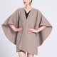 thumbnail image 5 of Capa de lana de color liso para mujer, chaqueta, bufanda, 5 of 5
