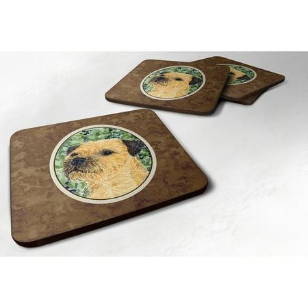 

Carolines Treasures SS8801FC Border Terrier Foam Coaster Set of 4 3 1/2 x 3 1/2 multicolor