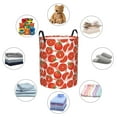 thumbnail image 6 of Balery Tomatoes Round Laundry Basket with Handles Waterproof Freestanding Laundry Hamper for Clothes Toys in the Dorm and Family-Medium, 6 of 8