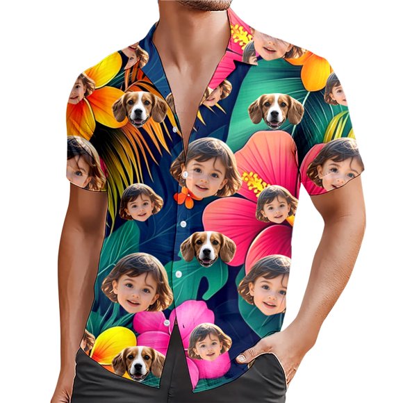 Chemise Décontractée Imprimée Florale d'Été pour Hommes Design Personnalisé Confortable Respirant Léger Élégant