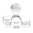 thumbnail image 2 of Unique Bargains 40mm Rigid Pipe Strap Clamp, 20 Pcs 304 Stainless Steel Two Hole U-shape Tube Clip, 2 of 5
