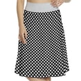 thumbnail image 1 of Women's Classic A-line Print Skirt Casual Wear, XXL, White Black, by Ambesonne, 1 of 1