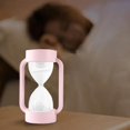 thumbnail image 3 of GROWTH TANK Hourglass Night Light Sensor Switch Glass for Bedside Desk Decor Pink, 3 of 9