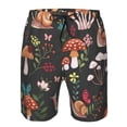 thumbnail image 4 of Kll Mushroom With Snails Men'S Casual Summer Beach Shorts Hawaiian Shorts With Pockets-3x-Large, 4 of 9