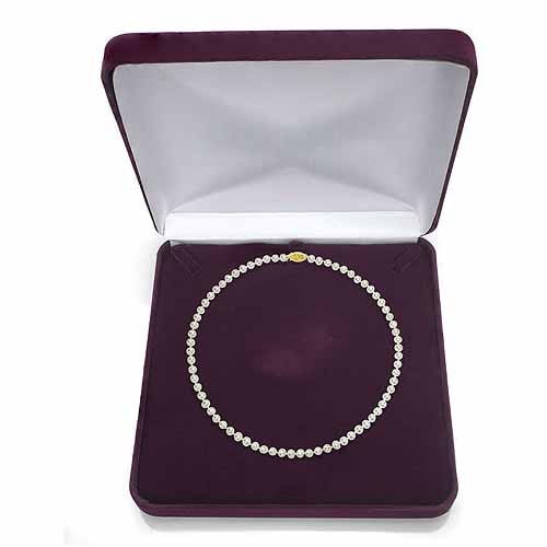 Ultra-Luster 11-12mm White Genuine Cultured Freshwater Pearl 18" Necklace and 14kt Yellow Gold Filigree Clasp by Jacqueline's Collection