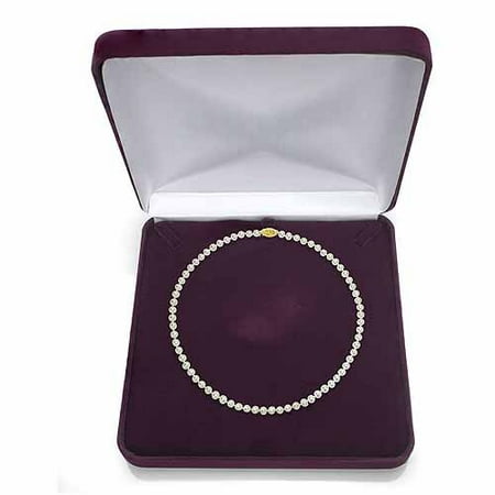 Ultra-Luster 11-12mm White Genuine Cultured Freshwater Pearl 18 Necklace and 14kt Yellow Gold Filigree Clasp