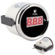 thumbnail image 5 of Indicador de combustible Digital de 2 pulgadas y 190ohm, medidor de nivel de aceite, porcentaje para yate, barco, gato, motocicleta, esfera negra, marco plateado, 12V/24V, 5 of 14