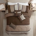 thumbnail image 3 of Pemberly Row Modern 7-Piece Faux Suede Comforter Set in Brown, 3 of 10