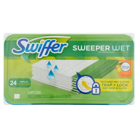 Swiffer Sweeper Wet Mopping Pad Refills for Floor Mop, Febreze ... - Swiffer Sweeper Wet Mopping Pad Refills for Floor Mop, Febreze Sweet Citrus  & Zest Scent