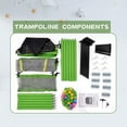 thumbnail image 6 of Mini Toddler Trampoline, Upgraded 55 Inch Kids Trampoline with Safety Enclosure Net and Balls Hexagon Combo Bounce with Built-in Zipper Indoor Outdoor Recreational Exercise Trampoline for Kids, 6 of 7