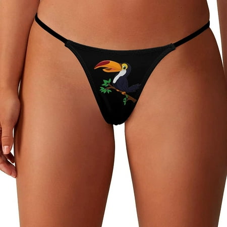 

Toucan Seamless Thongs for Women Low Rise Invisible Breathable Thong Panties XS-XL