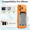 thumbnail image 3 of Case for iPhone 15 Pro Max, PU Leather PC + TPU Protective Case with Detachable Strong Magnetic Card Pocket Kickstand Shockproof Anti-Scratch Non-Slip Slim 3 In 1 Phone Case Cover, Gray, 3 of 10